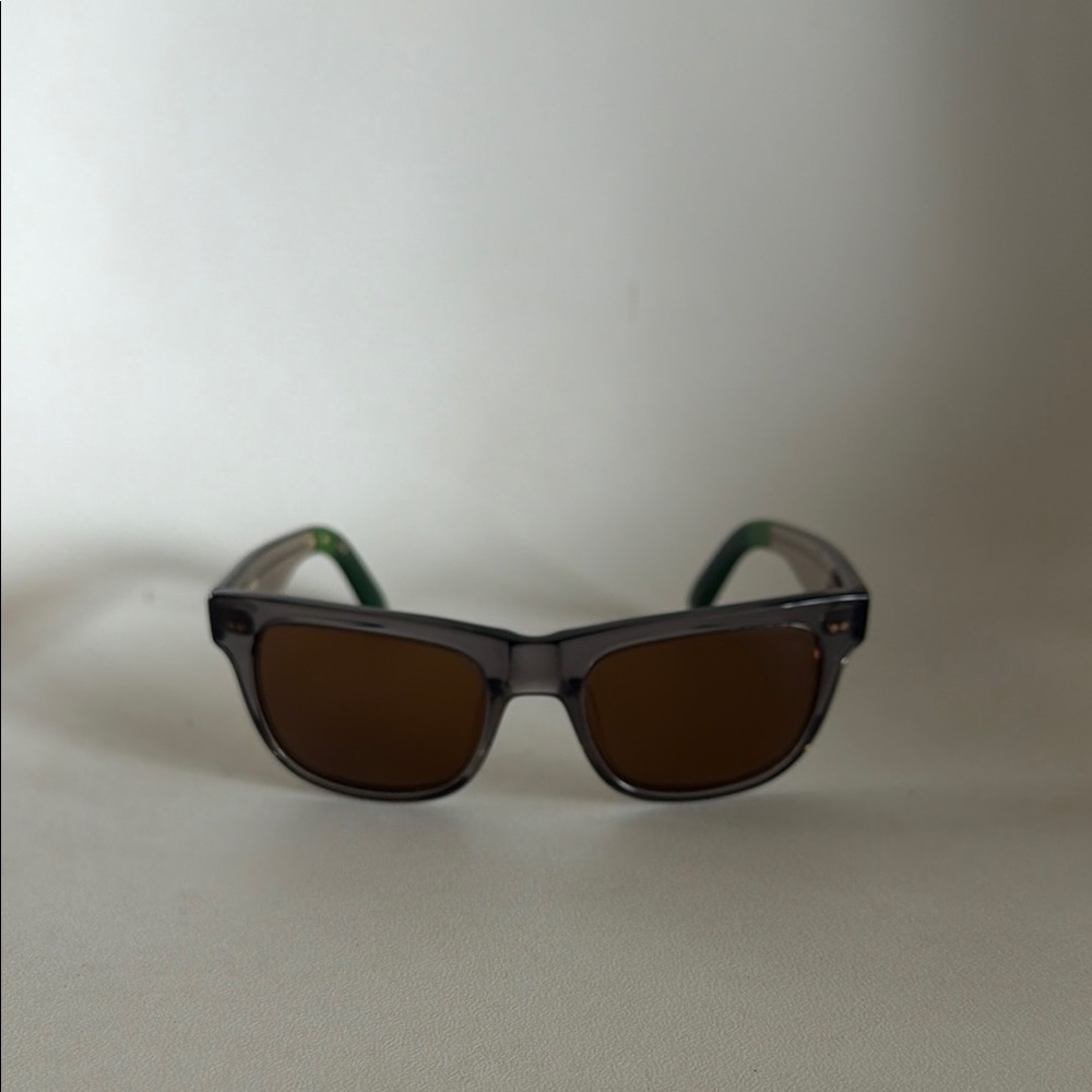 Tom’s Stylish Brown Sunglasses with green accents